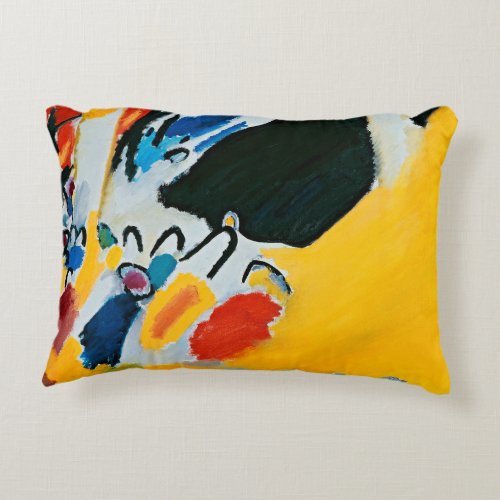 Kandinski Impression III Concert Abstract Painting Accent Pillow