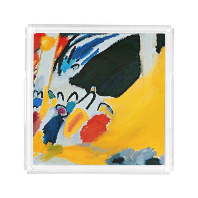 Kandinski Impression III Concert Abstract Painting Acrylic Tray (Front)