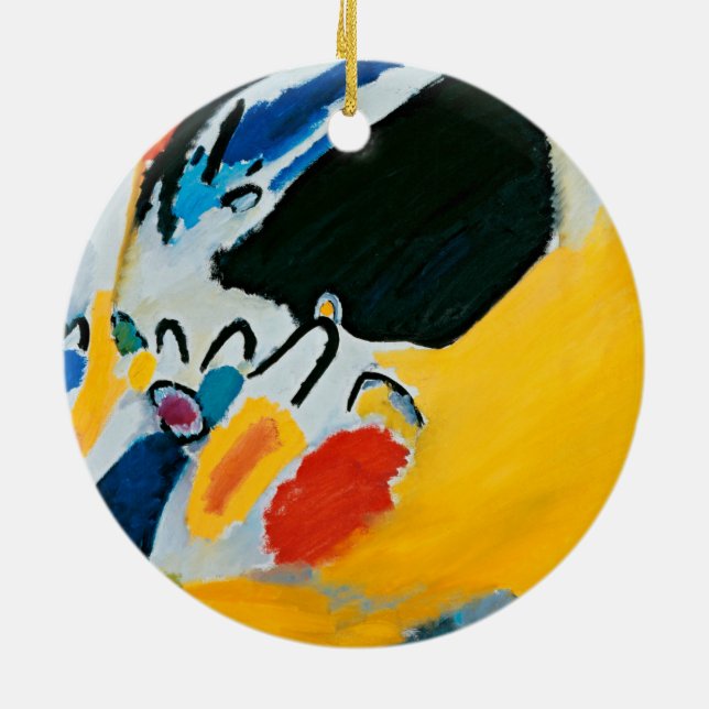 Kandinski Impression III Concert Abstract Painting Ceramic Ornament (Back)