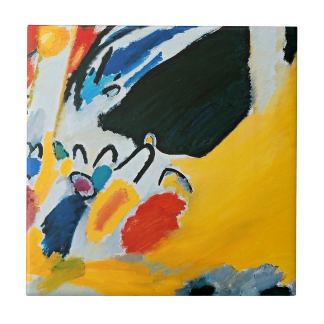 Kandinski Impression III Concert Abstract Painting Ceramic Tile (Front)