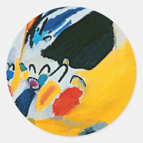 Kandinski Impression III Concert Abstract Painting Classic Round Sticker