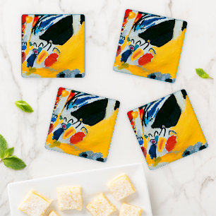 Kandinski Impression III Concert Abstract Painting Coaster Set