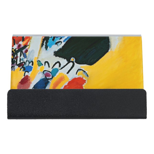 Kandinski Impression III Concert Abstract Painting Desk Business Card Holder (Front)