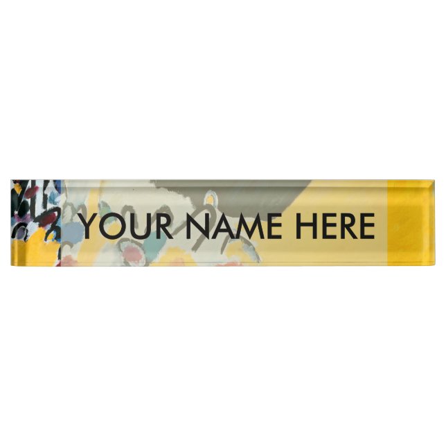 Kandinski Impression III Concert Abstract Painting Desk Name Plate (Front)