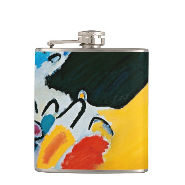 Kandinski Impression III Concert Abstract Painting Flask (Front)