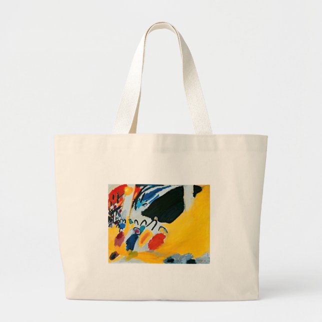 Kandinski Impression III Concert Abstract Painting Large Tote Bag (Front)