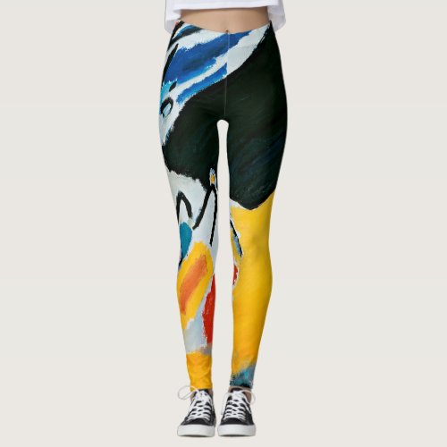 Kandinski Impression III Concert Abstract Painting Leggings