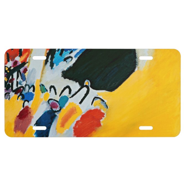 Kandinski Impression III Concert Abstract Painting License Plate (Front)
