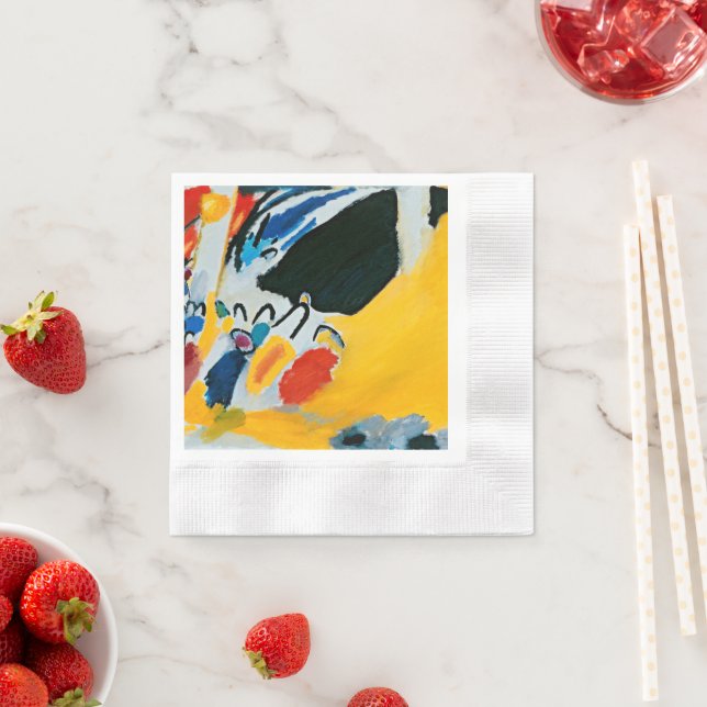 Kandinski Impression III Concert Abstract Painting Napkins (Insitu)