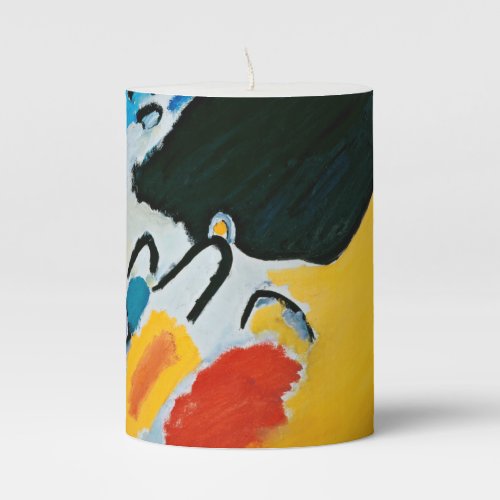 Kandinski Impression III Concert Abstract Painting Pillar Candle