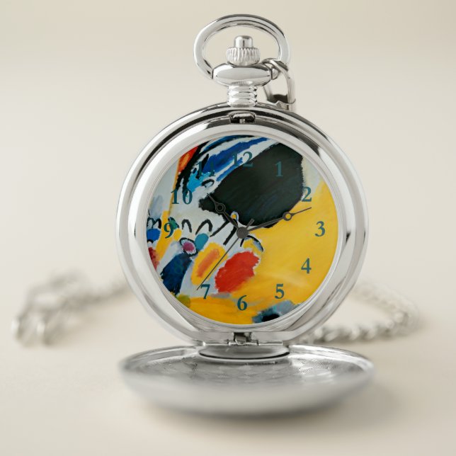 Kandinski Impression III Concert Abstract Painting Pocket Watch (Inside)