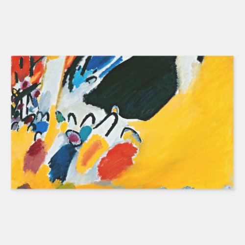 Kandinski Impression III Concert Abstract Painting Rectangular Sticker
