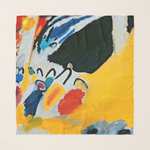 Kandinski Impression III Concert Abstract Painting Scarf