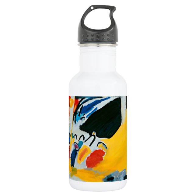 Kandinski Impression III Concert Abstract Painting Stainless Steel Water Bottle (Front)
