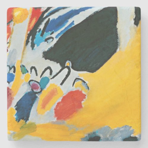 Kandinski Impression III Concert Abstract Painting Stone Coaster