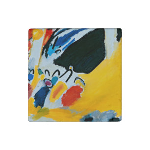 Kandinski Impression III Concert Abstract Painting Stone Magnet