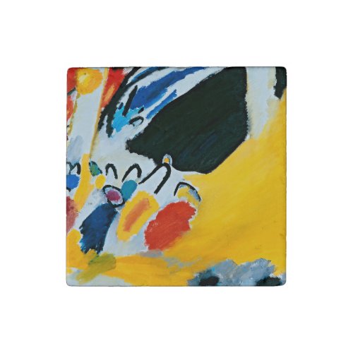 Kandinski Impression III Concert Abstract Painting Stone Magnet