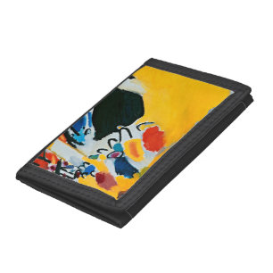 Kandinski Impression III Concert Abstract Painting Tri-fold Wallet