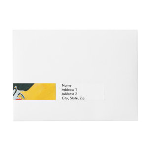 Kandinski Impression III Concert Abstract Painting Wrap Around Address Label