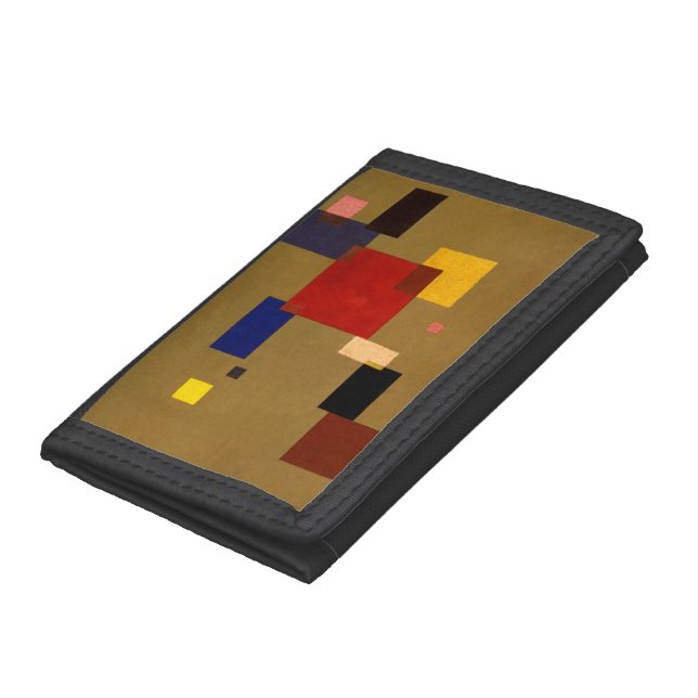 Kandinsky 13 Rectangles Abstract Painting Tri-fold Wallet (Bottom)