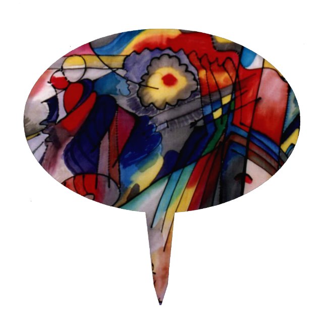 Kandinsky 1913 Abstract Painting Cake Topper (Front)