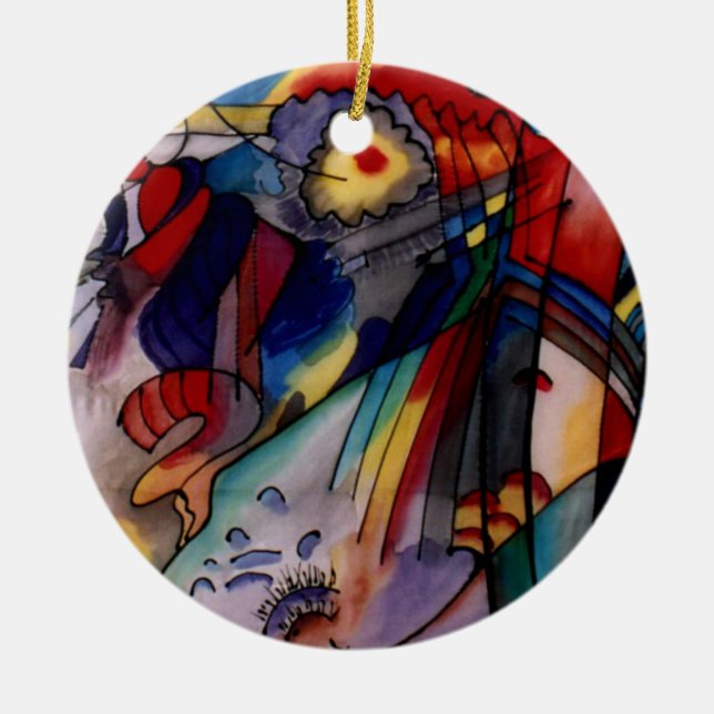 Kandinsky 1913 Abstract Painting Ceramic Ornament (Front)