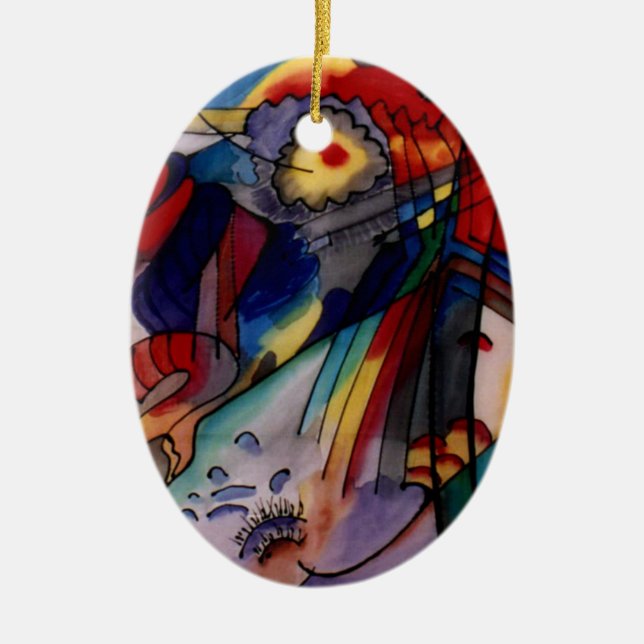 Kandinsky 1913 Abstract Painting Ceramic Ornament (Front)