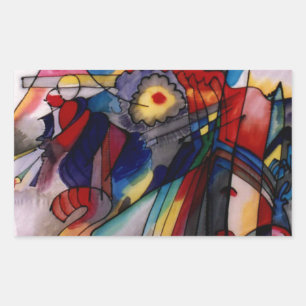 Kandinsky 1913 Abstract Painting Rectangular Sticker