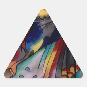 Kandinsky 1913 Abstract Painting Triangle Sticker