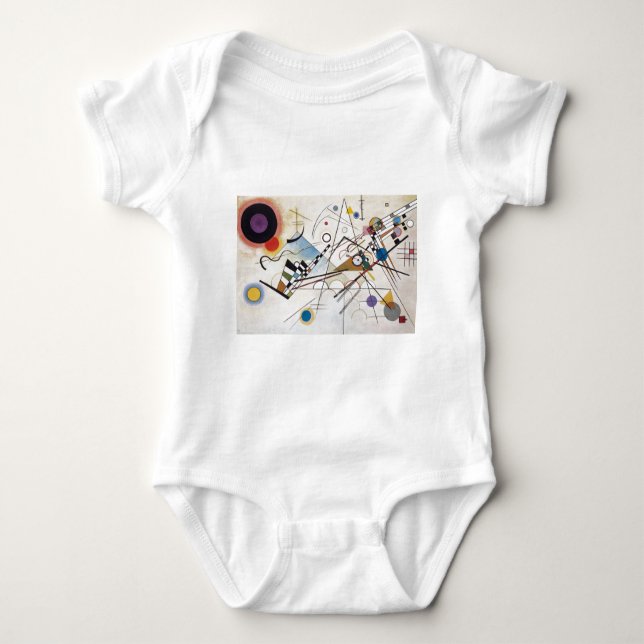 Kandinsky 1923/composition viii/pixdezines baby bodysuit (Front)