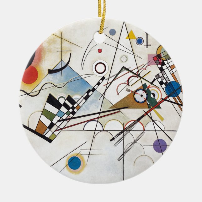 Kandinsky 1923/composition viii/pixdezines ceramic ornament (Front)