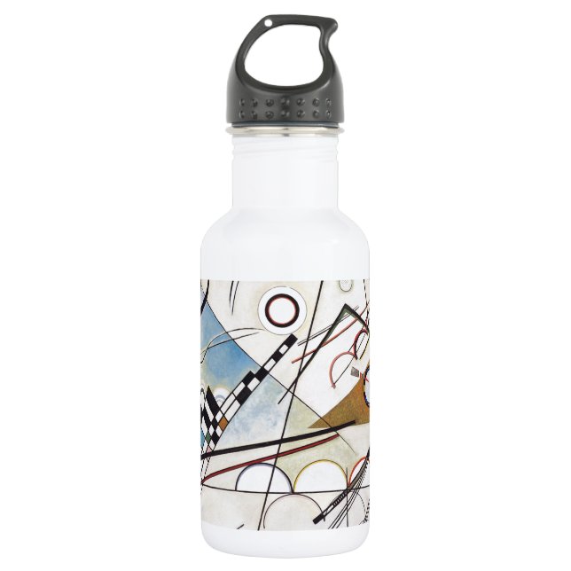 Kandinsky 1923/composition viii/pixdezines stainless steel water bottle (Front)