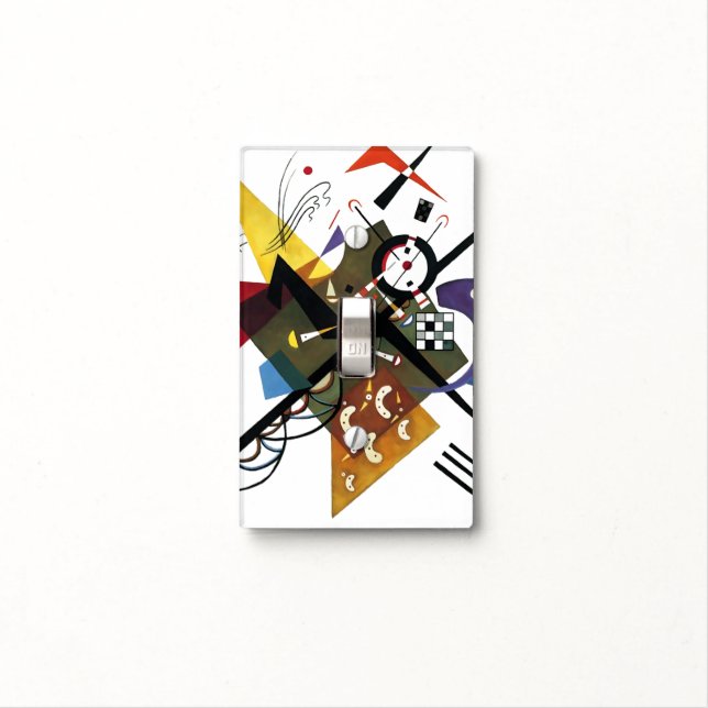 Kandinsky 1923/Sur Blanc/pixdezines Light Switch Cover (In Situ)