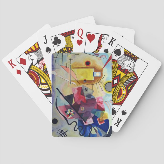 Kandinsky 1925 Painting Yellow Red Blue Poker Cards (Back)