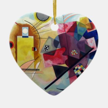 Kandinsky 1925/yellow/red/blue/pixdezines Ceramic Ornament by The_Masters at Zazzle