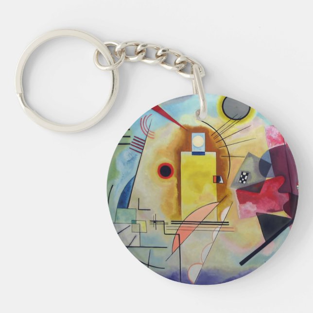Kandinsky 1925/yellow/red/blue/pixdezines keychain (Front)