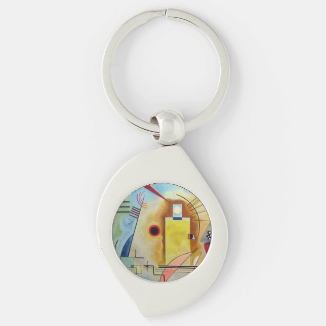 Kandinsky 1925/yellow/red/blue/pixdezines keychain (Front)
