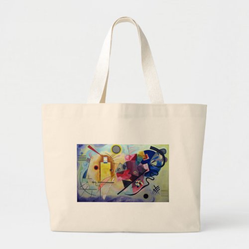 Kandinsky 1925yellowredbluepixdezines large tote bag