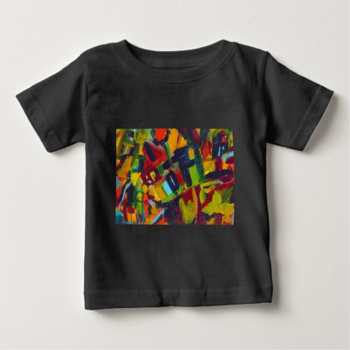 Kandinsky 304 Colorful Abstract Artwork Baby T_Shirt