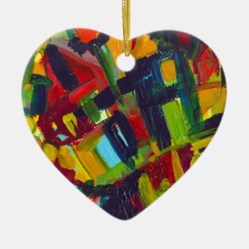 Kandinsky 304 Colorful Abstract Artwork Ceramic Ornament