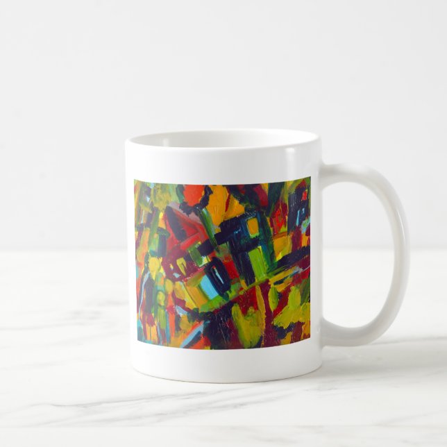 Kandinsky 304 Colorful Abstract Artwork Coffee Mug (Right)