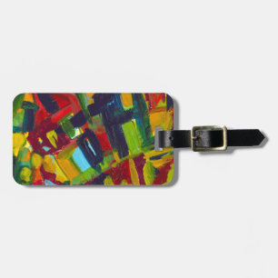 Kandinsky 304 Colorful Abstract Artwork Luggage Tag