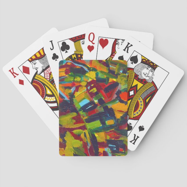 Kandinsky 304 Colorful Abstract Artwork Poker Cards (Back)