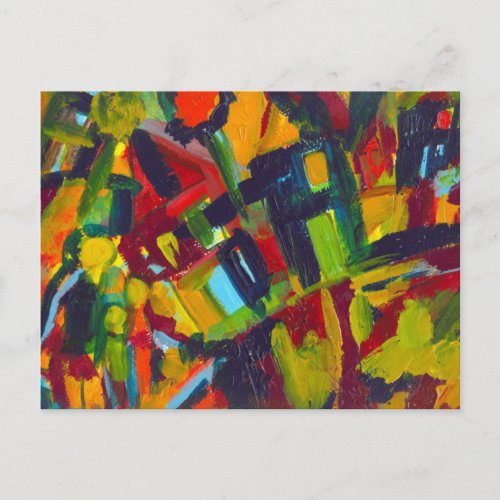 Kandinsky 304 Colorful Abstract Artwork Postcard