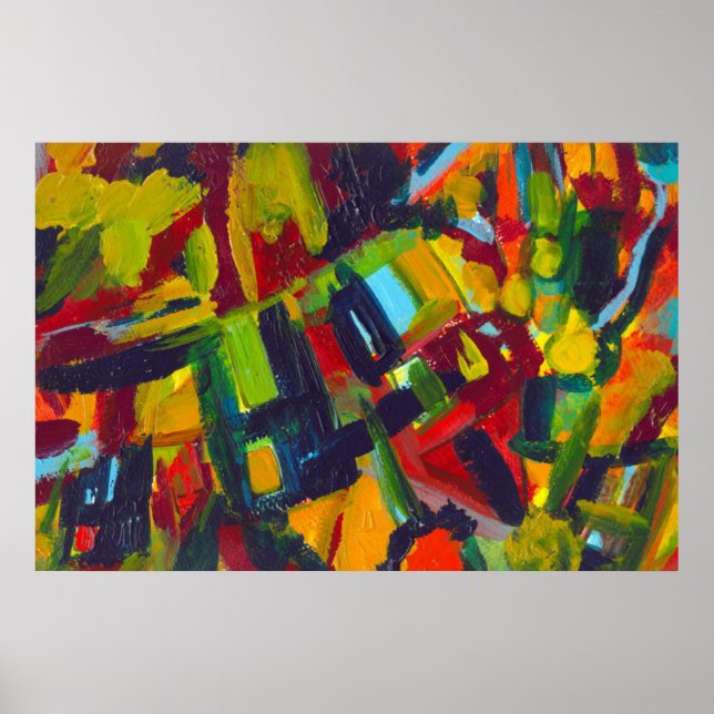 Kandinsky 304 Colorful Abstract Artwork Poster (Front)