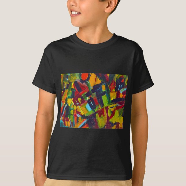 Kandinsky 304 Colorful Abstract Artwork T-Shirt (Front)