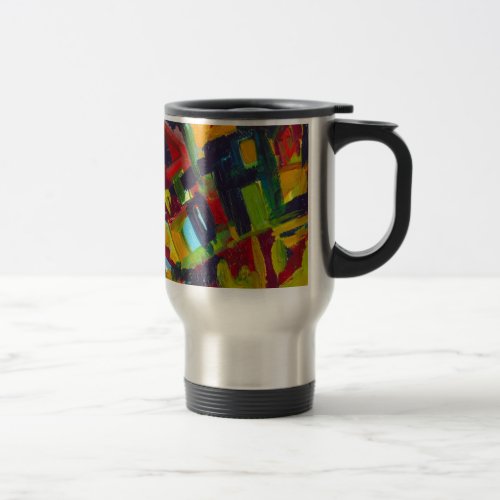 Kandinsky 304 Colorful Abstract Artwork Travel Mug