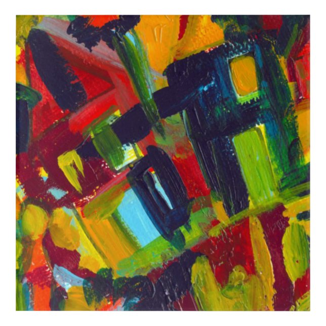 Kandinsky '304' Colorful Abstract Painting Acrylic Print (Front)