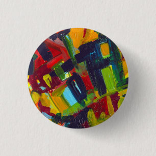 Kandinsky '304' Colorful Abstract Painting Button