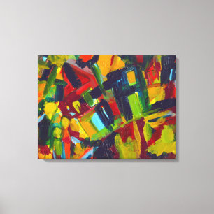 Kandinsky 304 Colorful Abstract Painting Canvas Print
